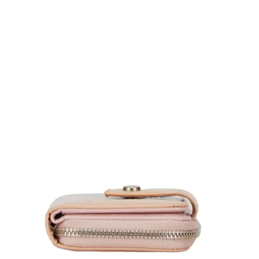 Dior Vintage Pre-owned Leather wallets Beige Dames