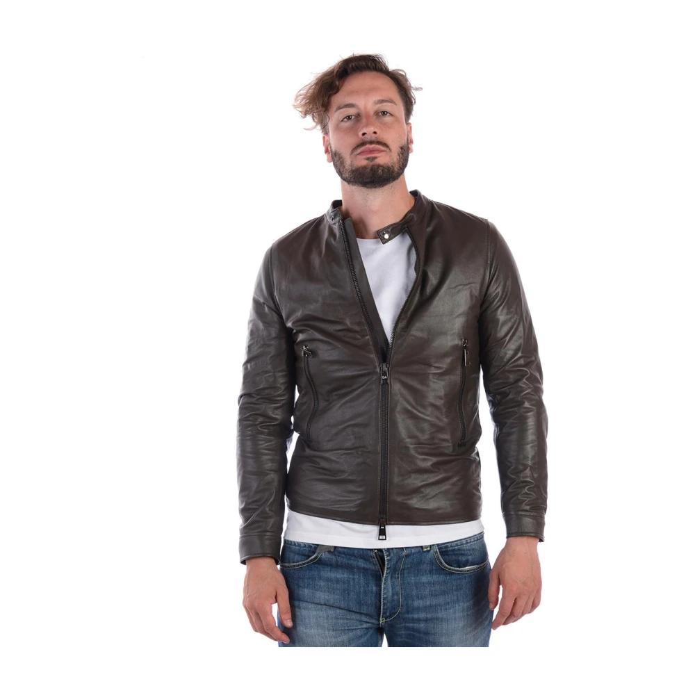 Jackets > Leather Jackets - - Daniele Alessandrini - Modalova