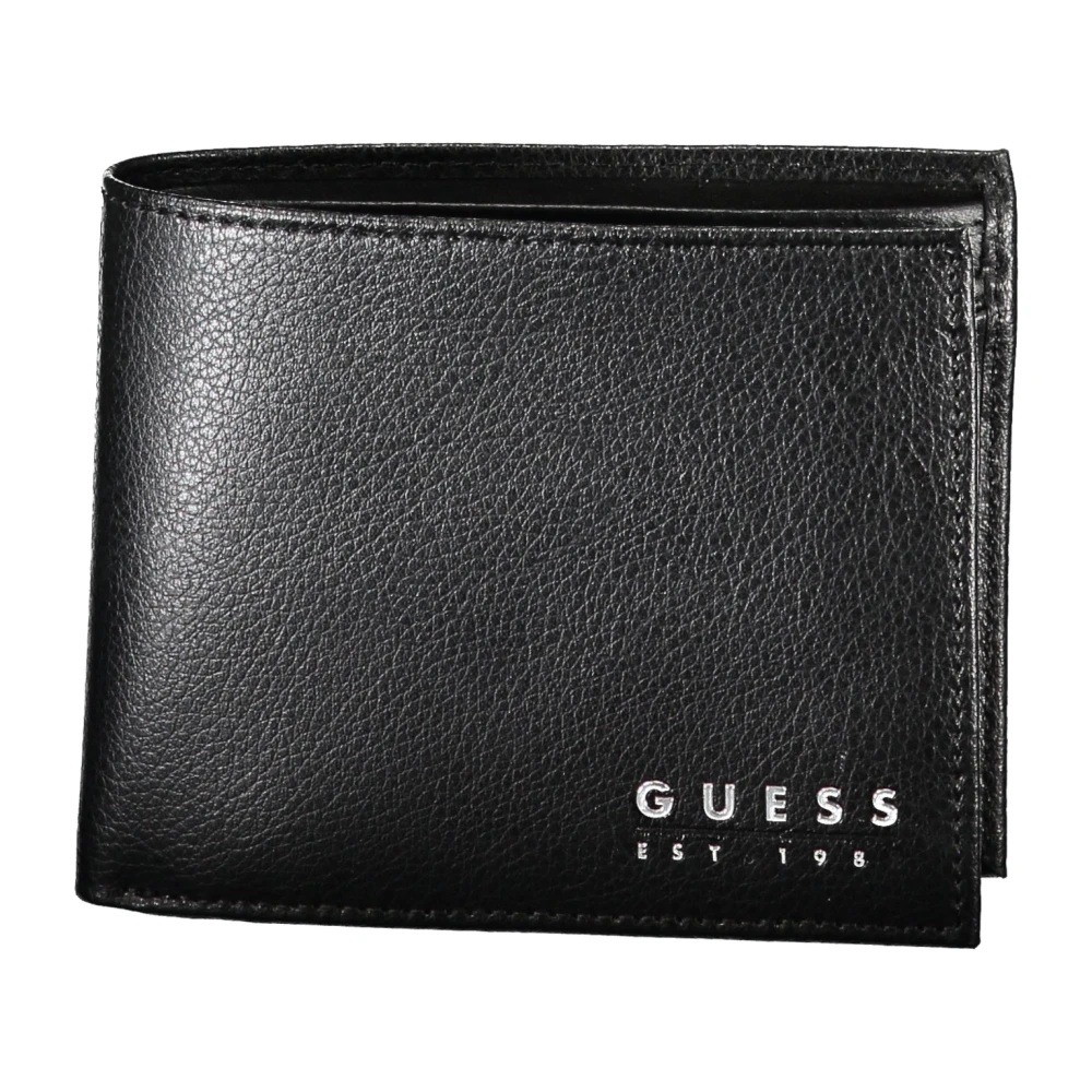 Guess Heren Portemonnee Zwart 2 Vakken Black Heren
