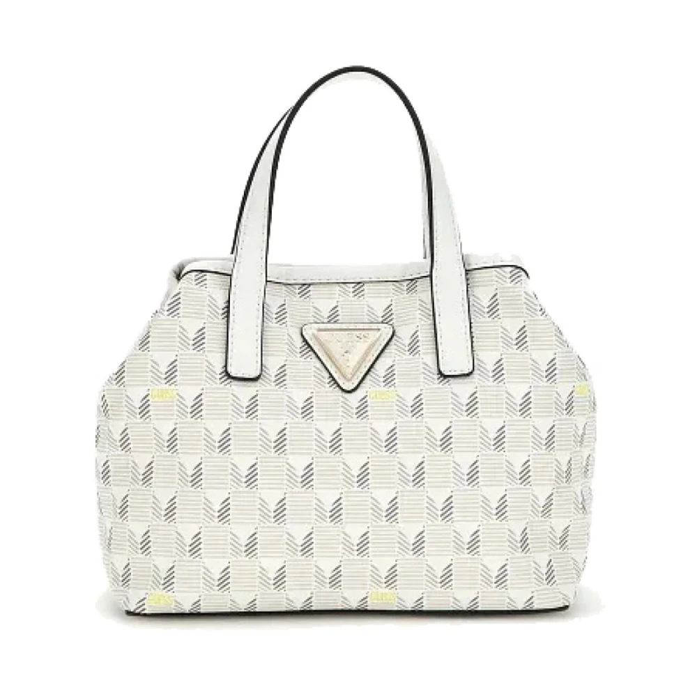 Guess Mini G Wave Tote Handtas White Dames