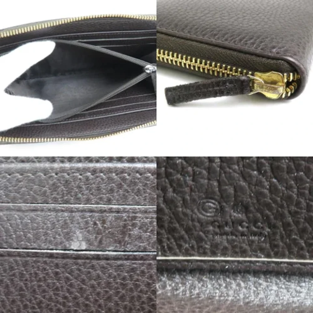 Gucci Vintage Pre-owned Leather wallets Brown Unisex