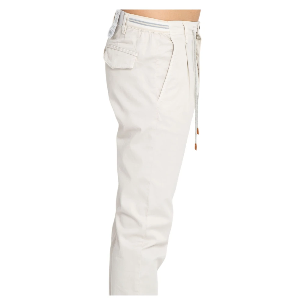 Eleventy Sabbia Elastische Joggerbroek met Zijstrepen Beige Heren