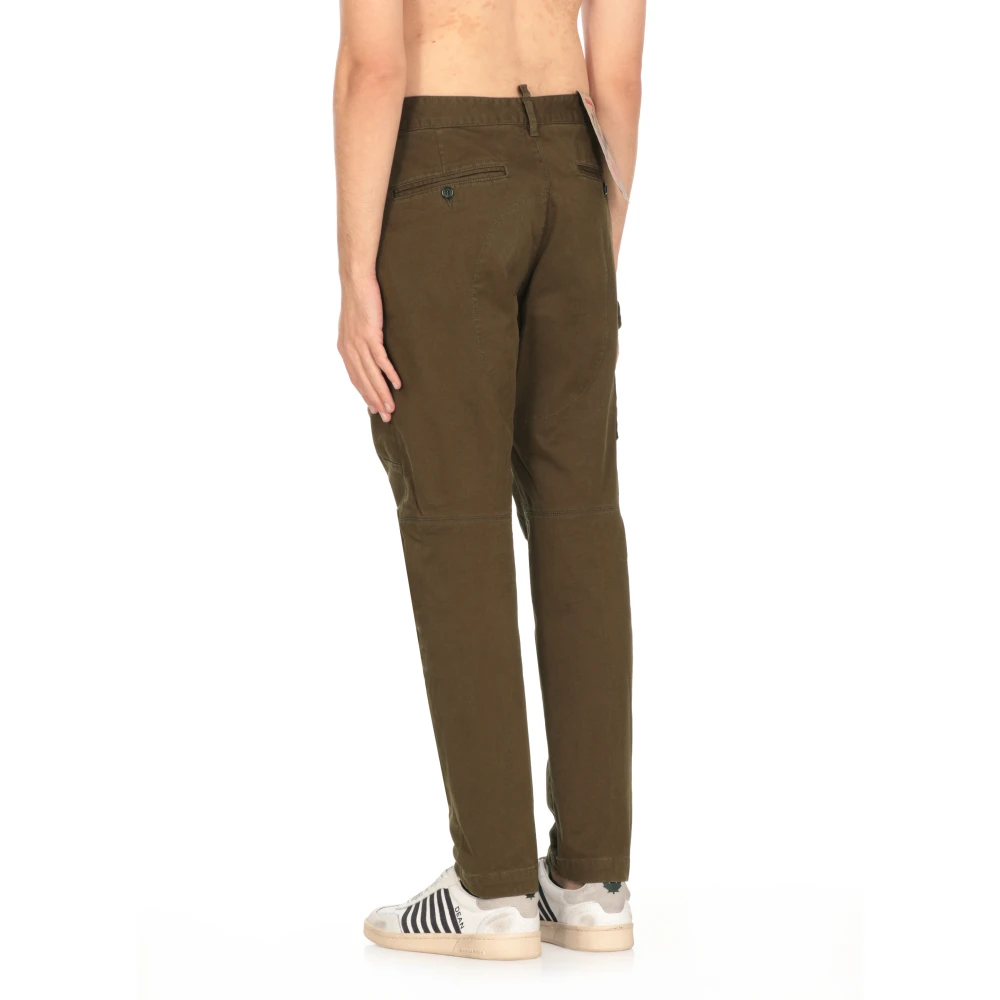 Dsquared2 Groene Katoenen Cargo Broek Green Heren