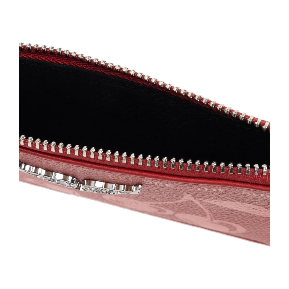 Zadig & Voltaire Leren kaarthouder Red Dames