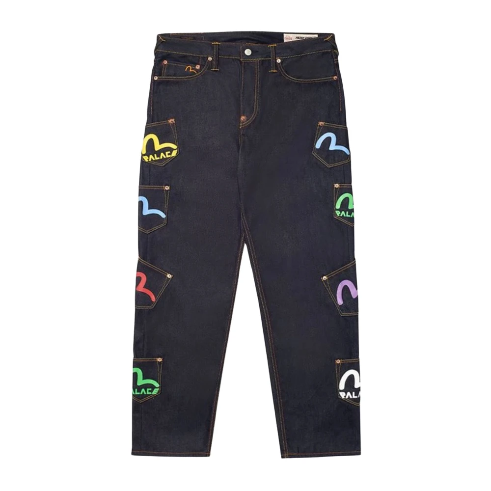 Evisu Beperkte oplage Multi Pocket Jeans Indigo Multicolor Heren
