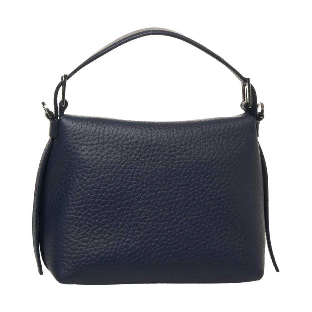 Orciani Blauwe Leren Handtas met Afneembare Band Blue Dames