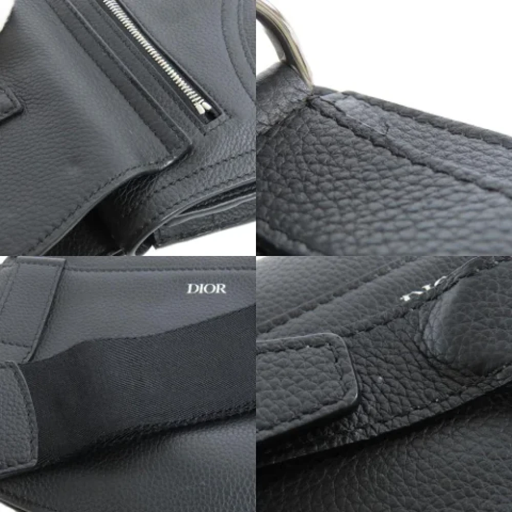 Dior Vintage Pre-owned Leather shoulder-bags Black Dames