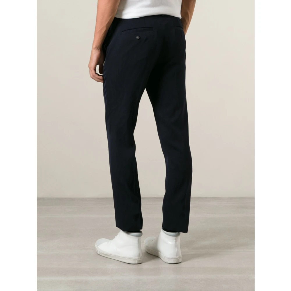 Comme des Garçons Luxe Blauwe Wol Maatwerk Broek Black Heren