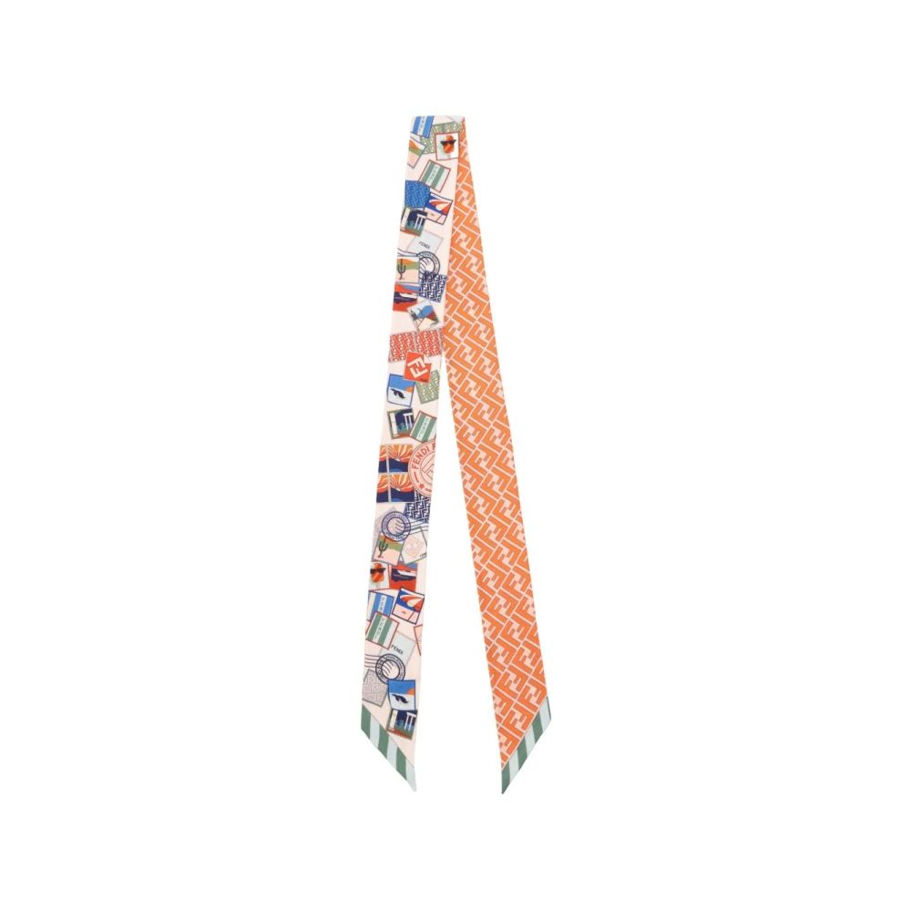 Fendi Wrappy Narrow Scarf - Female - Silk Scarves - Multicolor - One Size - Accessories