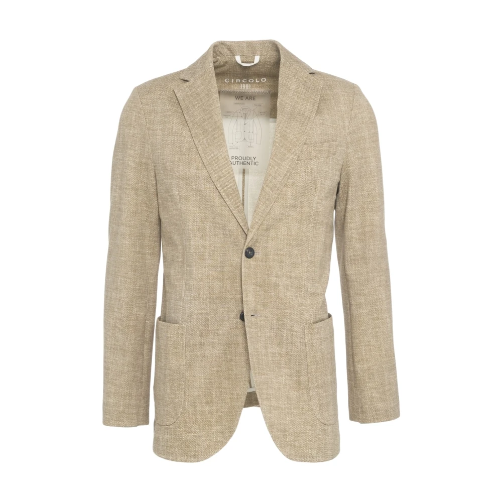 Circolo 1901 Beige Blazer Easy Jacket Beige Heren