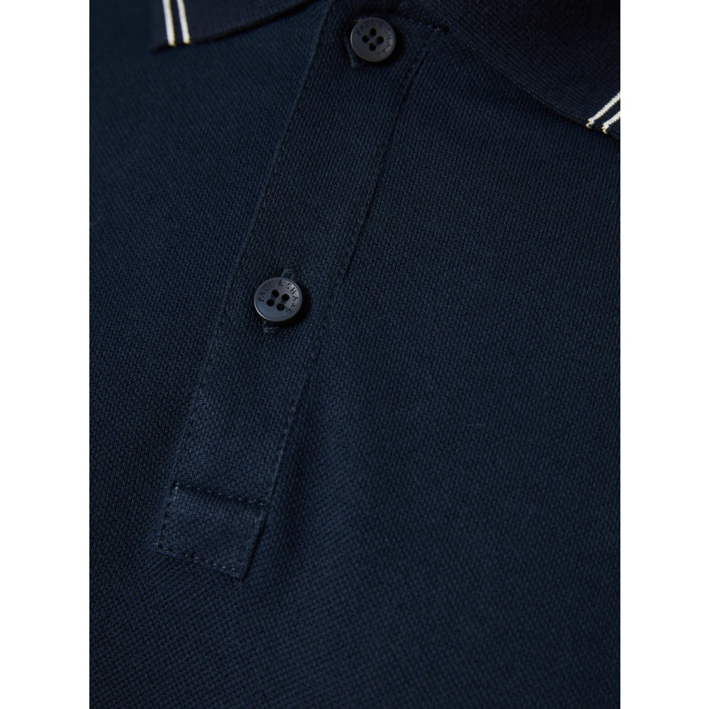 PAUL & SHARK Geborduurd Logo Katoenen Poloshirt Blue Heren