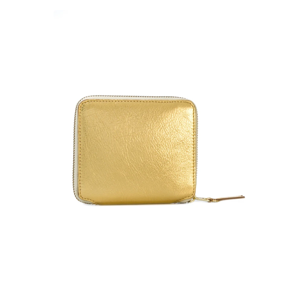 Comme des Garçons Metalen portemonnee met goud en zilver Yellow Dames