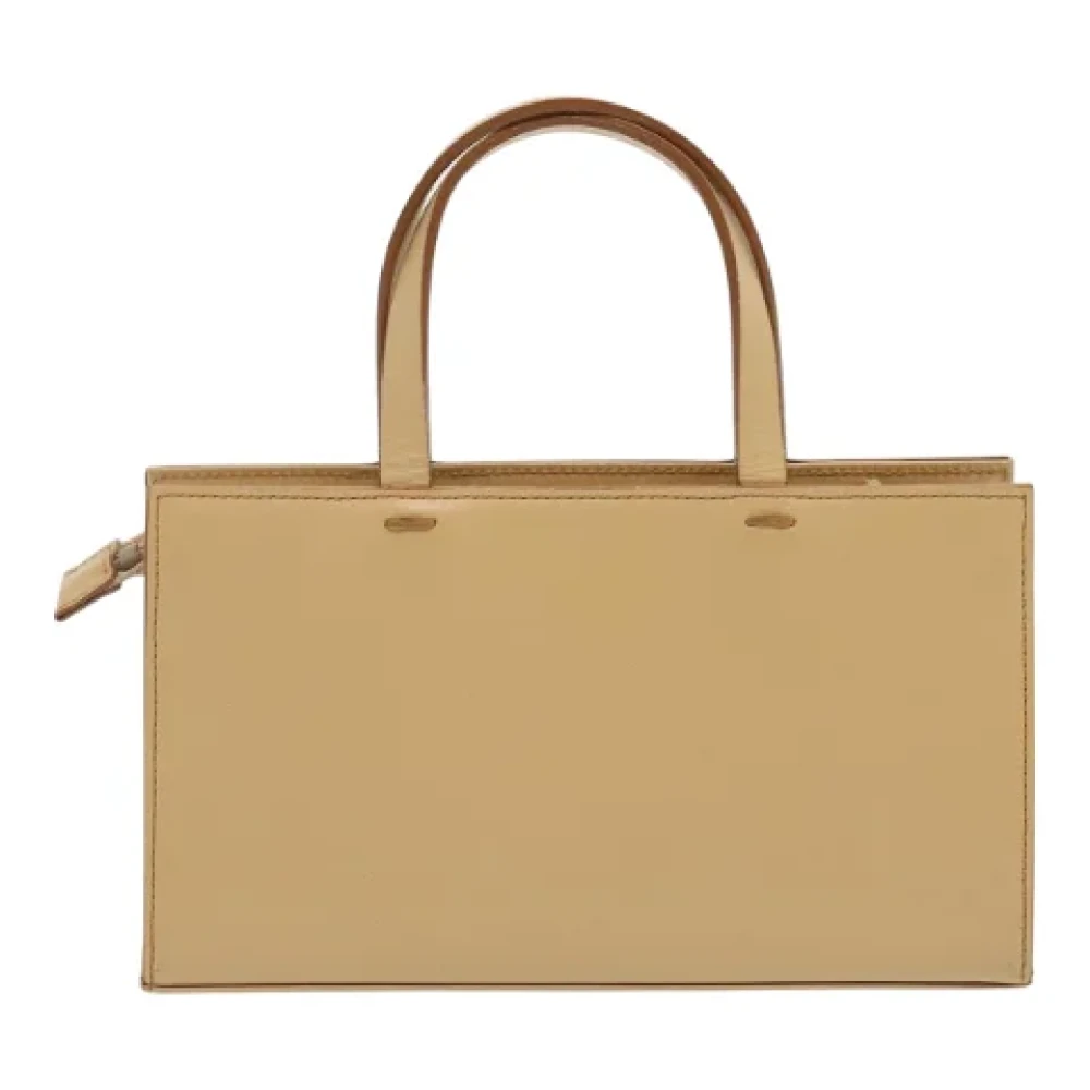 Burberry Vintage Pre-owned Leather handbags Beige Dames