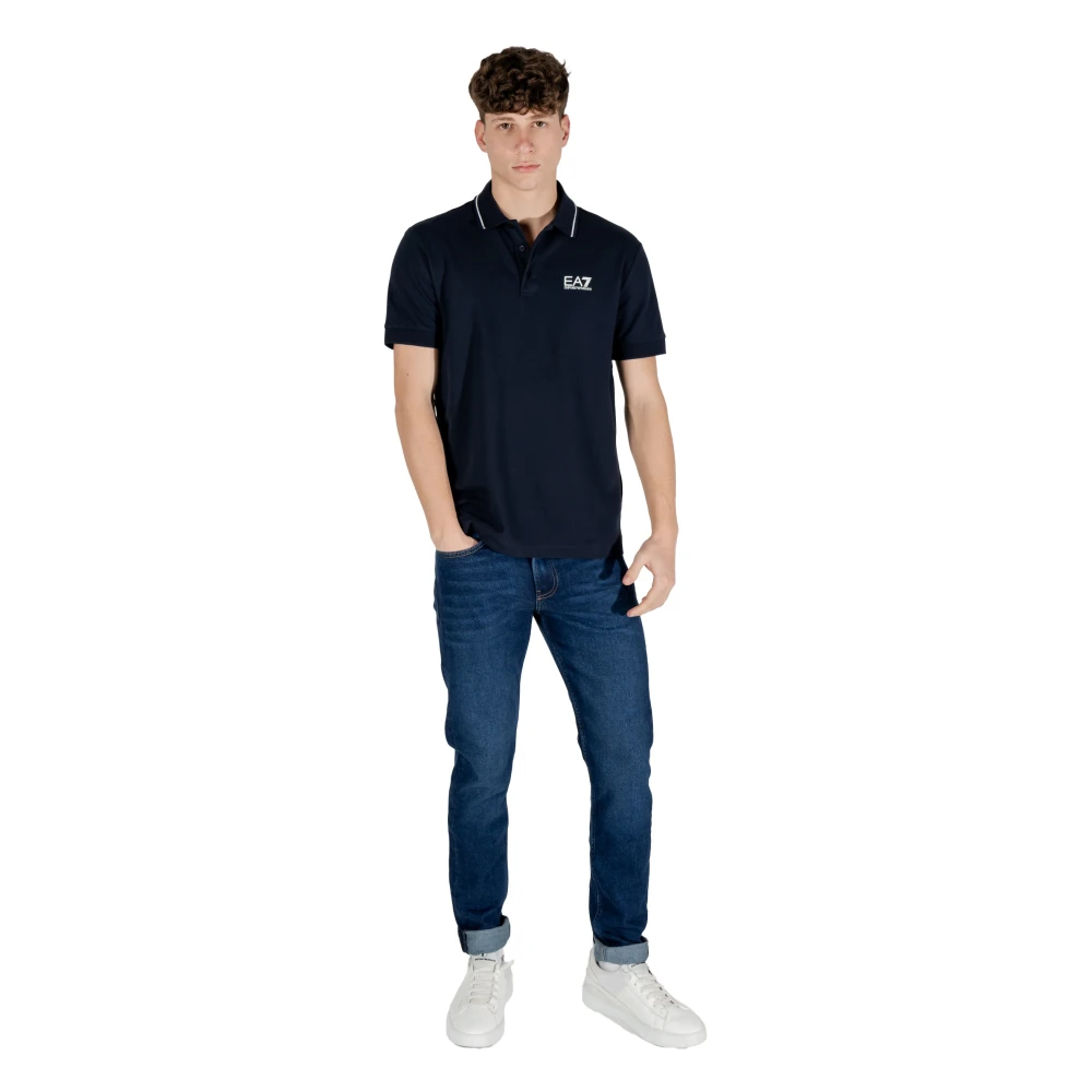 Emporio Armani EA7 Korte Mouw Polo Lente Zomer Collectie Blue Heren