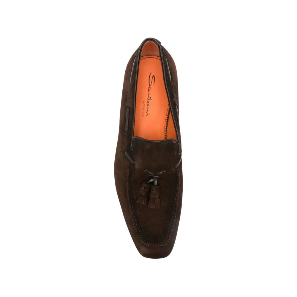 Santoni Square-toe Tassel Loafer