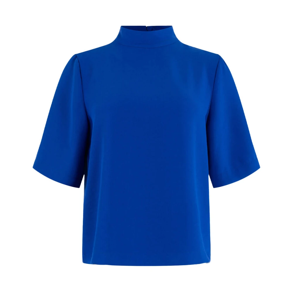 Anna Van Toor Lange Mouw Blouse Blue Dames