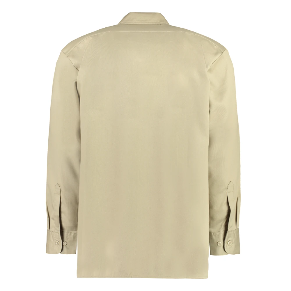 Dickies Katoenmix Lange Mouw Shirt Beige Heren