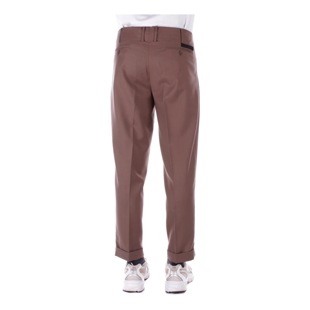 John Richmond Logo Front Zip Broek Brown Heren