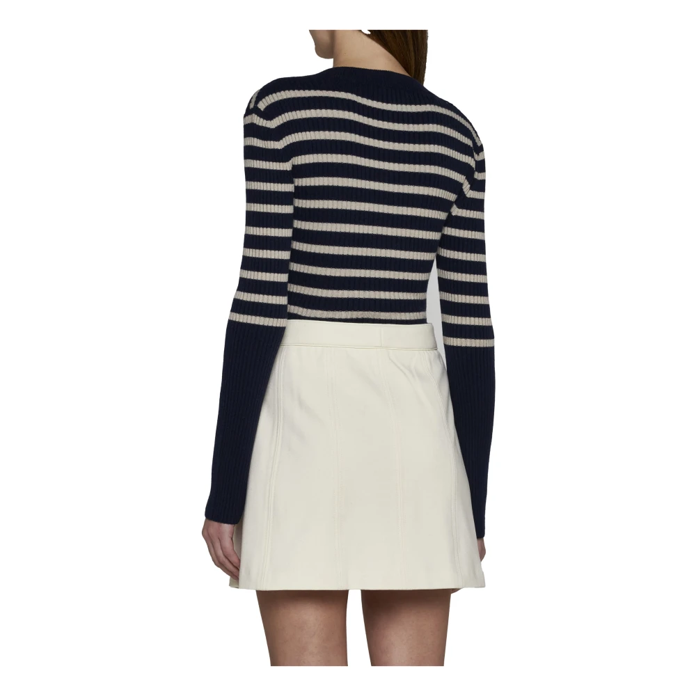 A.p.c. Ecru A-Lijn Rok met Piped Trim Beige Dames