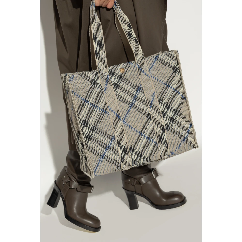 Burberry Check schoudertas Gray Dames