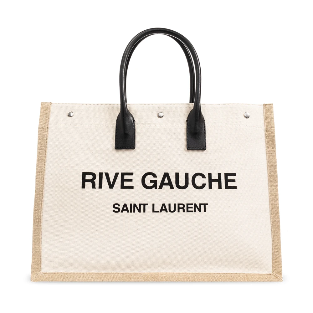 Saint Laurent Rive Gauche shopper tas Beige Dames