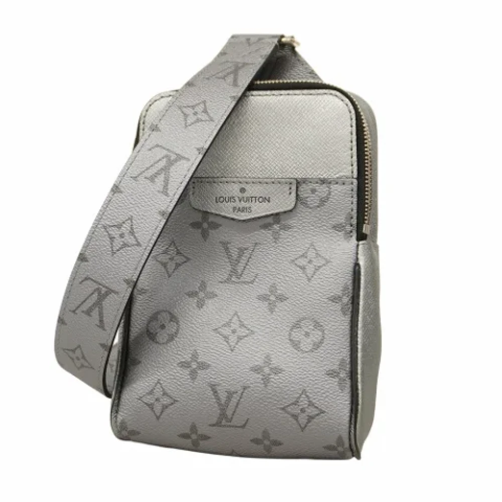 Louis Vuitton Vintage Pre-owned Tyg louis-vuitton-vskor Gray, Herr