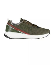 Zielone Poliestrowe Sneakersy dla Mężczyzn