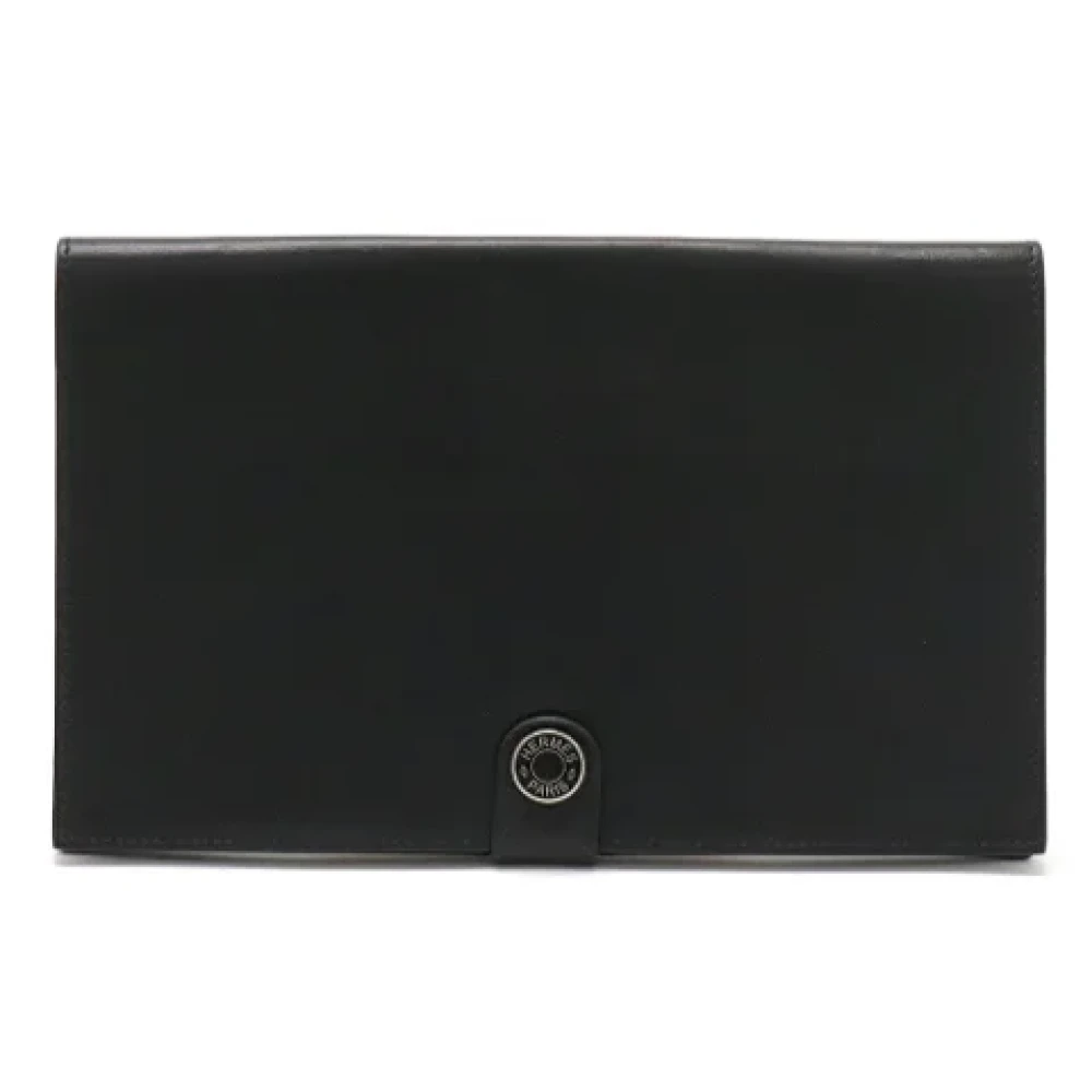 Hermès Vintage Pre-owned Leather wallets Black Dames