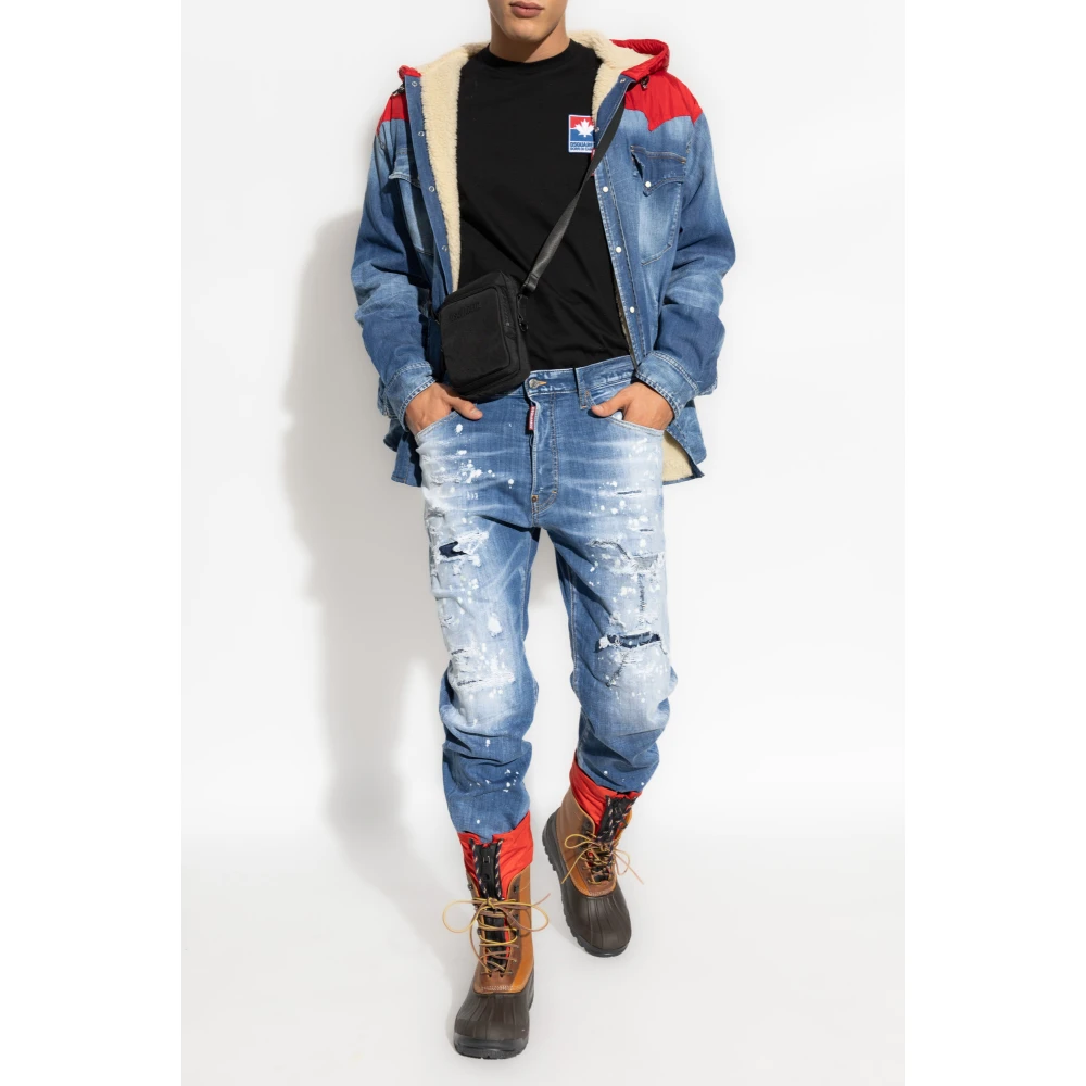 Dsquared2 T-shirt met patch Black Heren