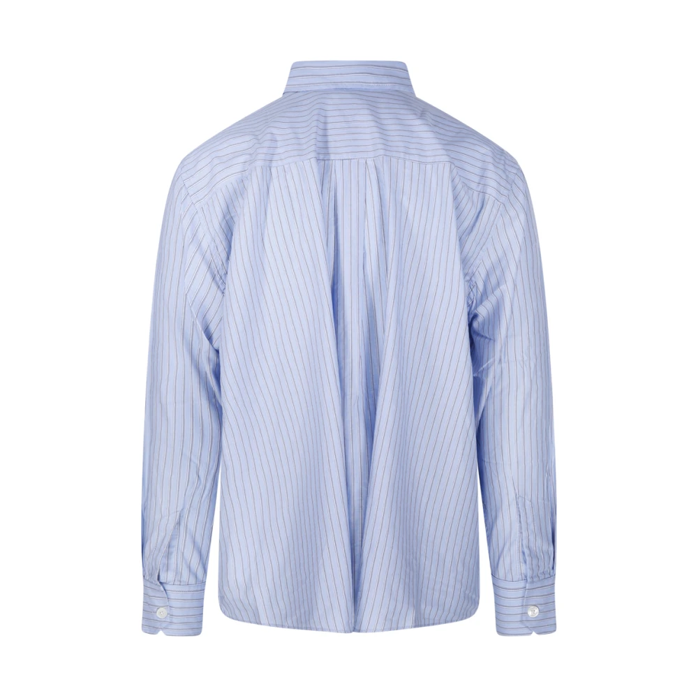 Our Legacy Gestreepte Oxford Geleende Overhemd Blue Heren