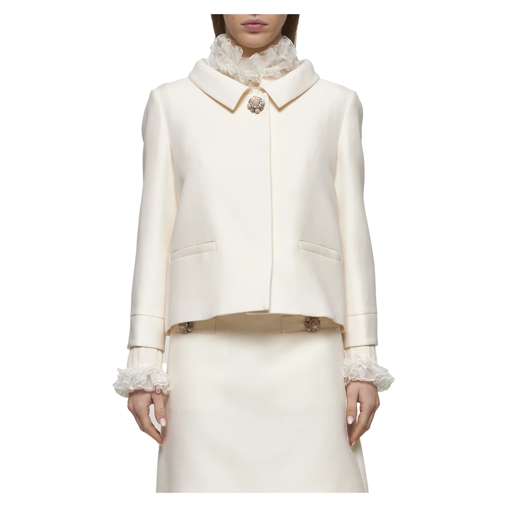 Valentino Ivoor Jacks voor Vrouwen Beige Dames