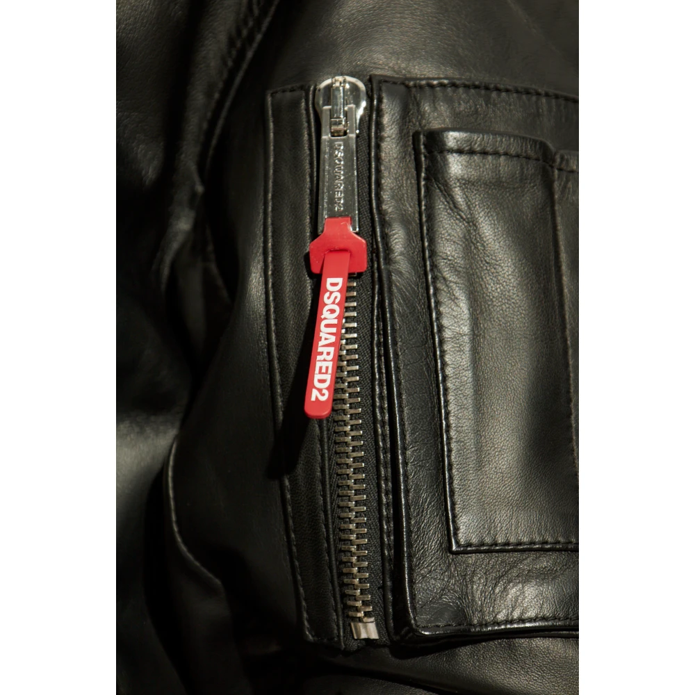 Dsquared2 Leren jas Black Heren