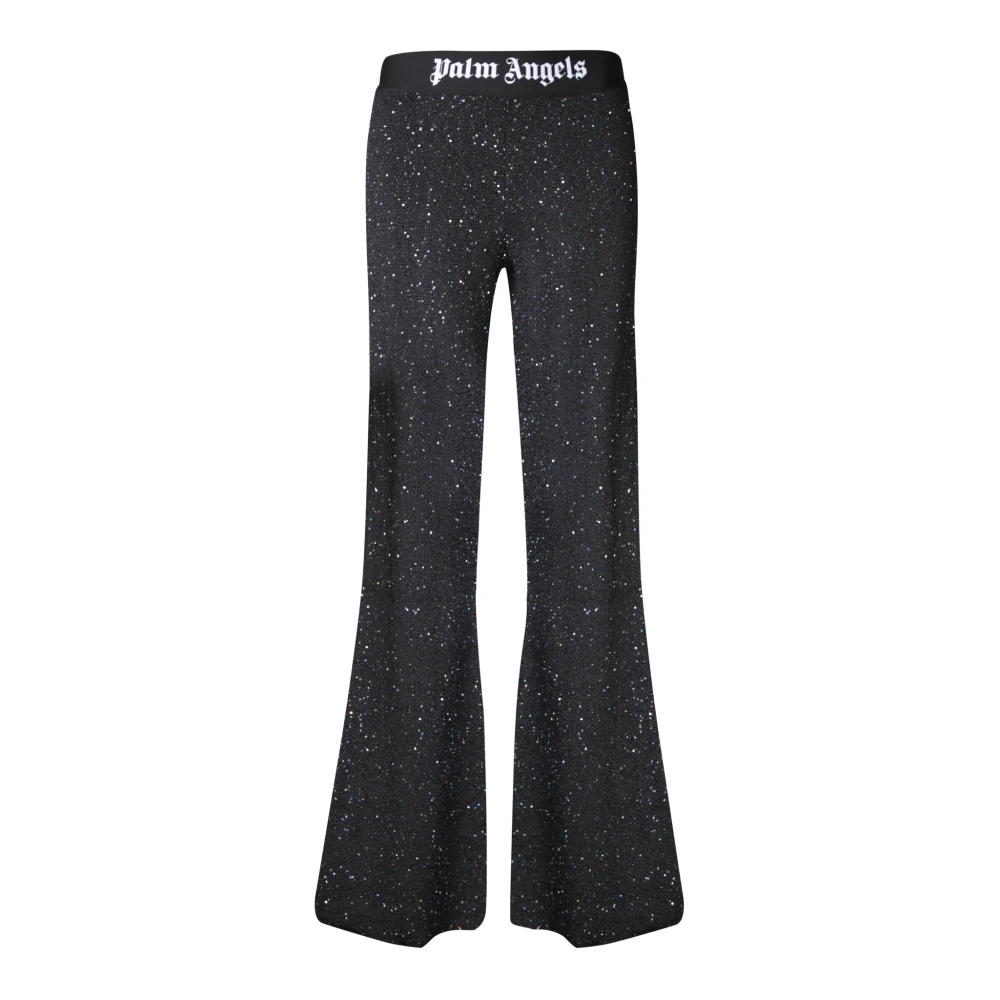 Palm Angels Women's Black Trousers For Aw23 - Wide Trousers - S - Trousers