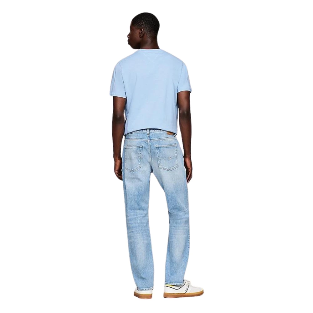 Tommy Hilfiger Slim Fit Denim Jeans met Distressed Front Blue Heren