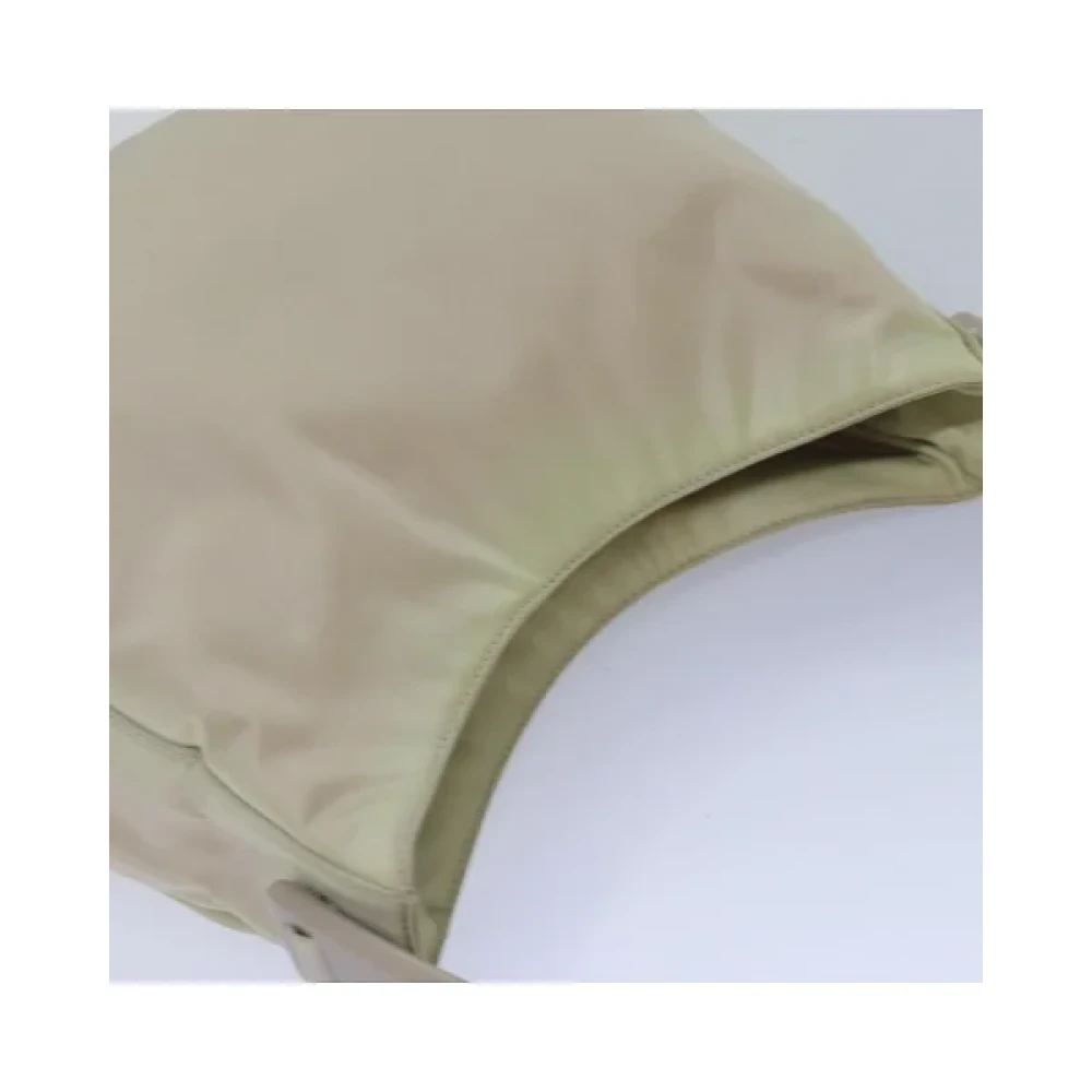 Prada Vintage Pre-owned Nylon prada-bags Beige Dames