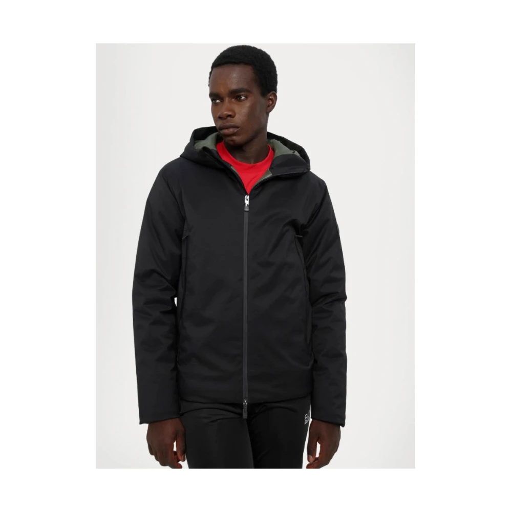 Emporio Armani EA7 Zwarte Hooded Ritsjas Black Heren