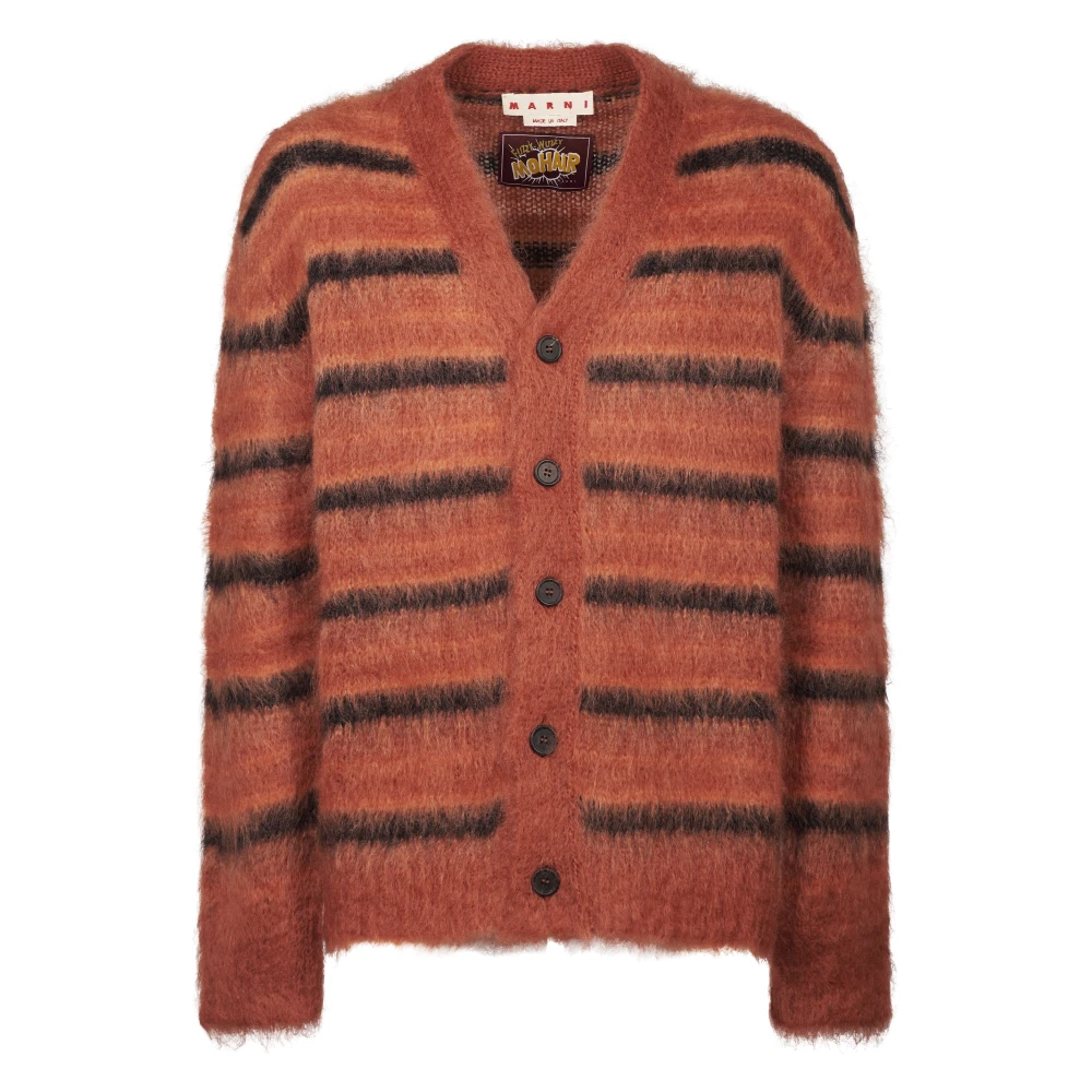 Marni Herr Multicolor Stickade Tröjor M, Stiliga Sweaters Kollektion
