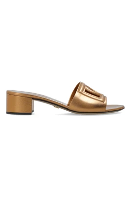 Heeled Mules med logotyp