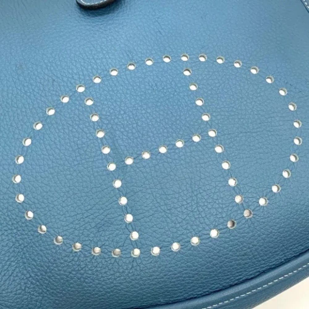 Hermès Vintage Pre-owned Leather shoulder-bags Blue Dames