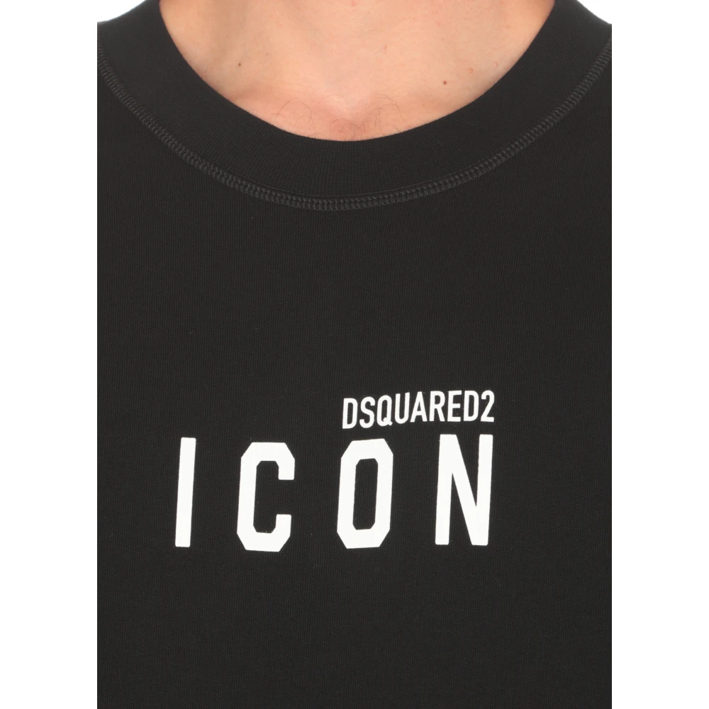 Dsquared2 Zwarte Crew Neck Sweatshirt Black Heren