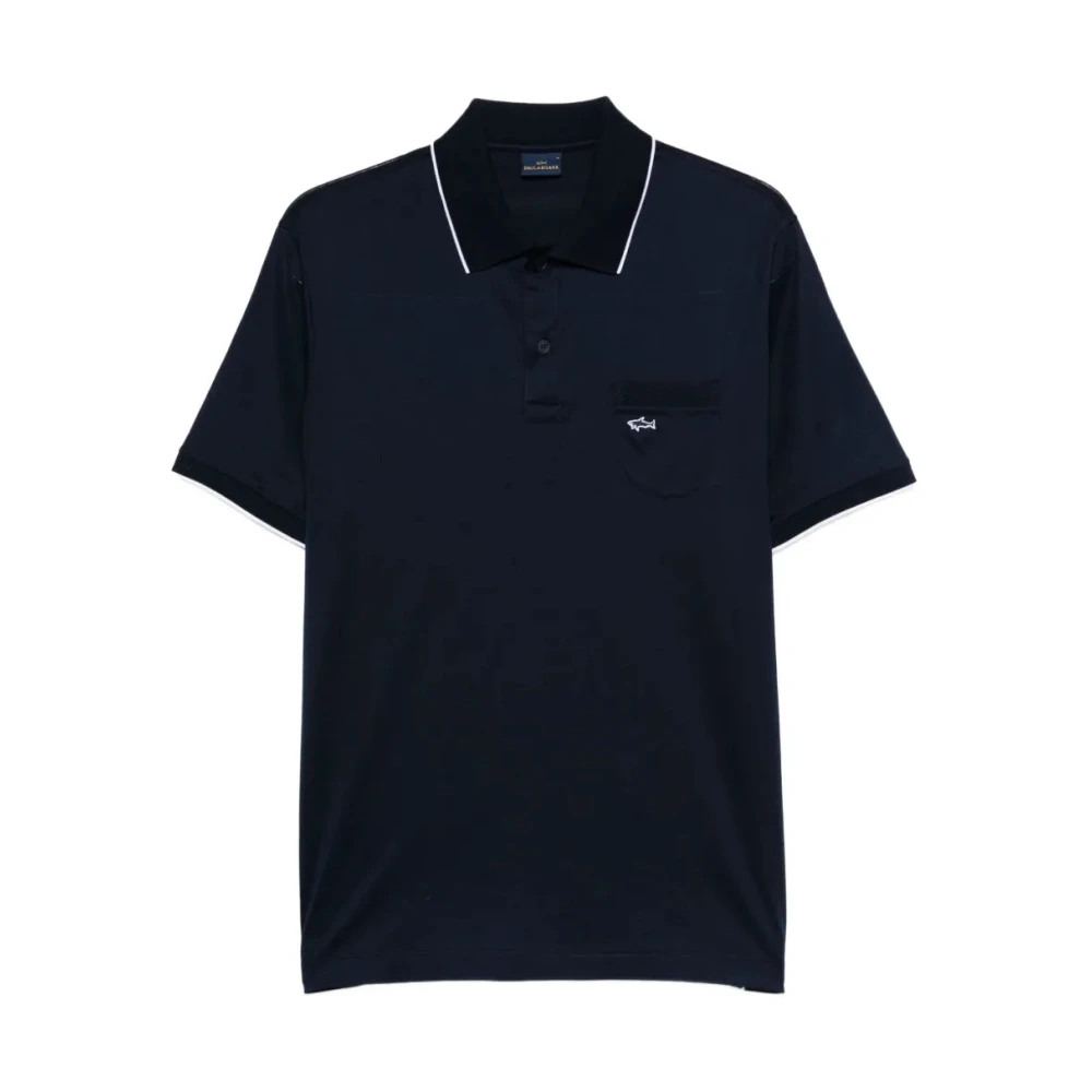 Paul & Shark Men's Blue Polo Shirts, 3XL, Perlé Cotton Polo With Pocket