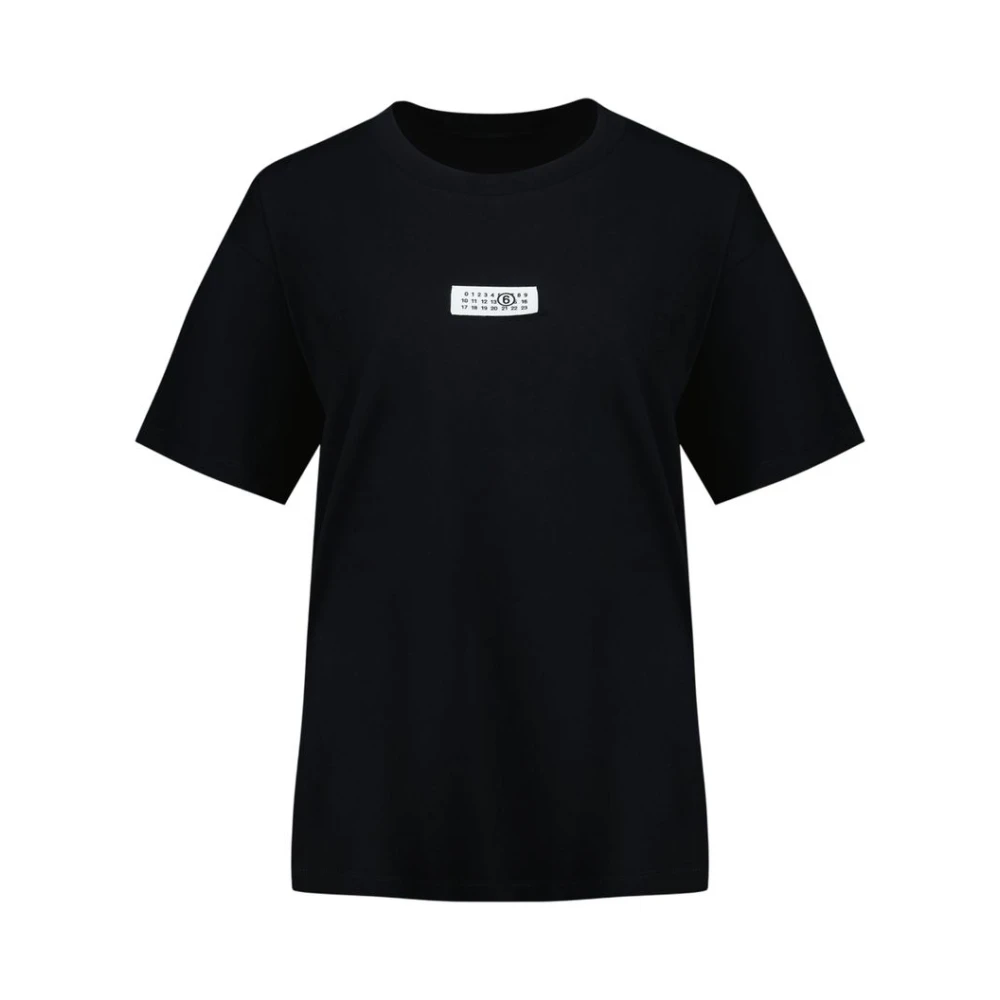 Mm6 Maison Margiela Svart Cotton T-Shirt