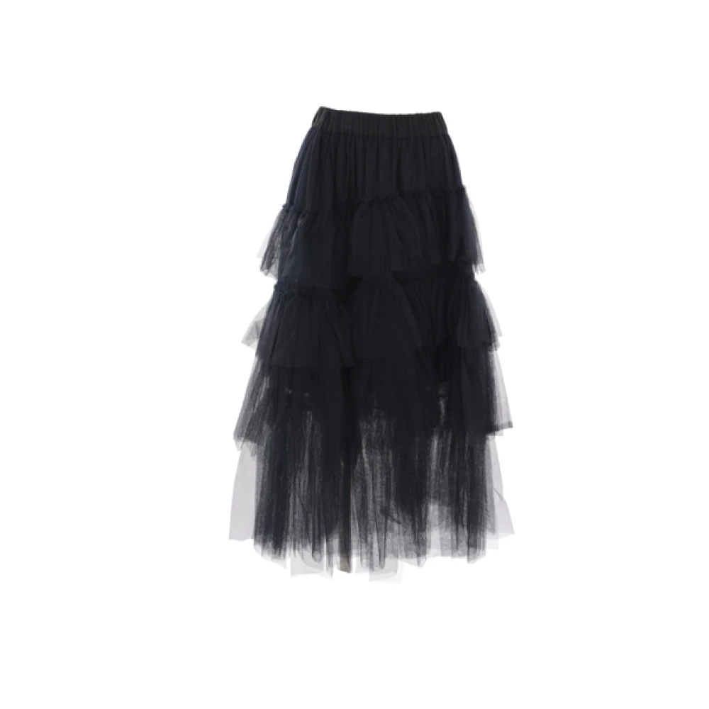 Simone Rocha Zwarte Tule Rok Black Dames