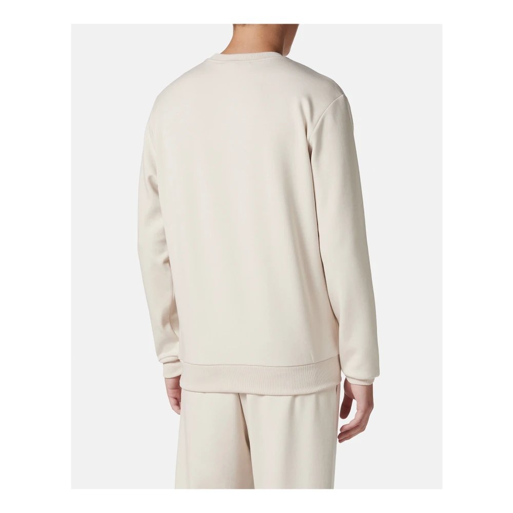 Iceberg Poeder witte crewneck sweatshirt van scuba stof en logo Beige Heren