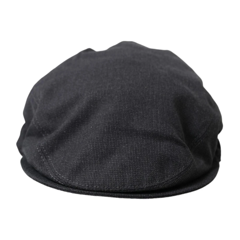 Dolce & Gabbana Grijze Katoenen Newsboy Cap Stijlvol Iconisch Gray Heren