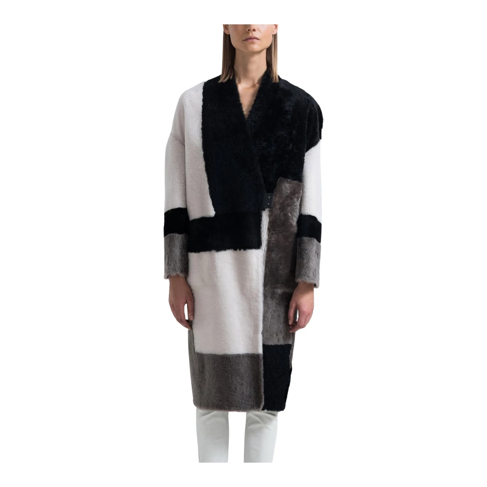 Vespucci by VSP Multicolor Shearling Jas Multicolor Dames