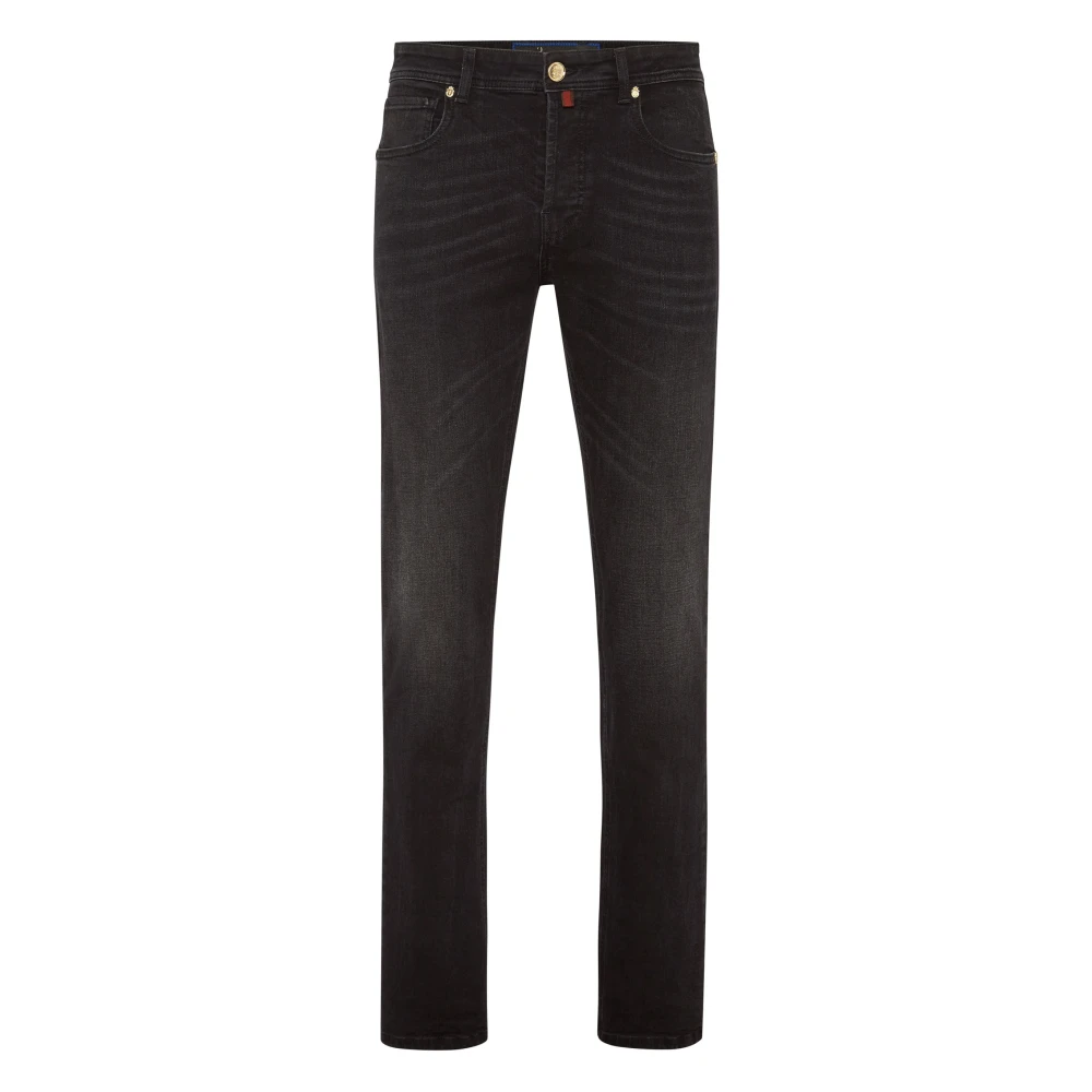 Billionaire Uomo Nero Pantaloni Denim Taglio Super Dritto