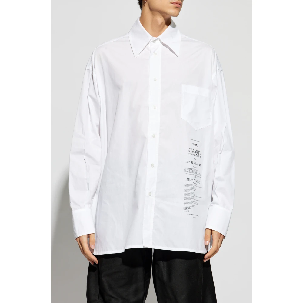 MM6 Maison Margiela Shirt met print White Heren