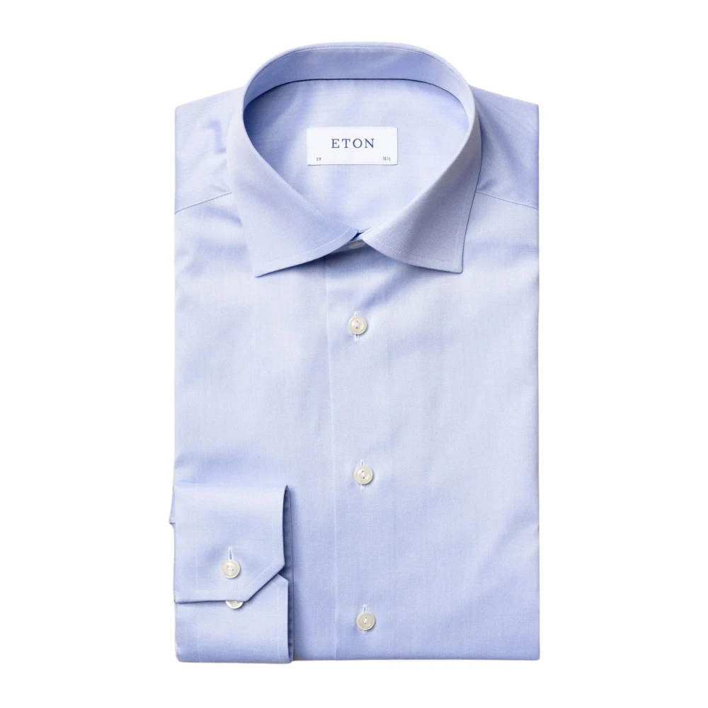 Eton Blue Formal Shirts, Male, 4XL, Signature Twill Slim Fit Shirt