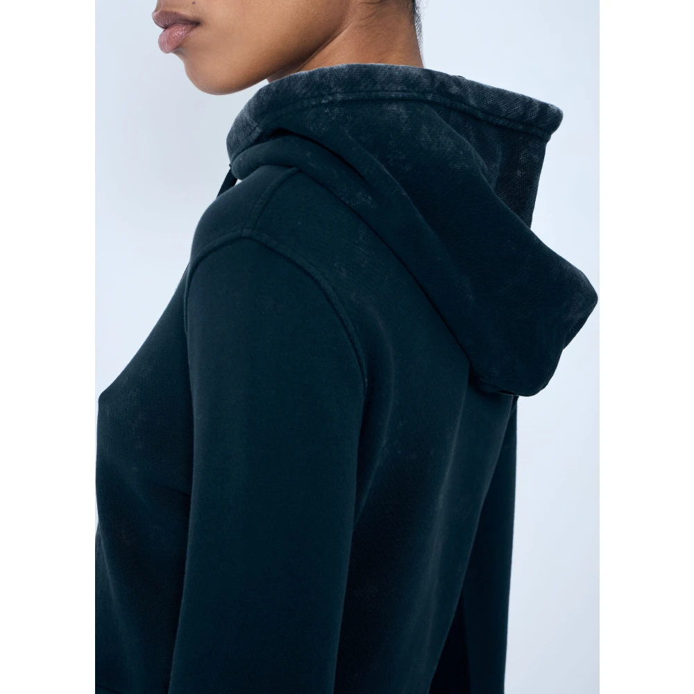 Diesel Verweerde Hoodie Geknipt Stijl Black Dames